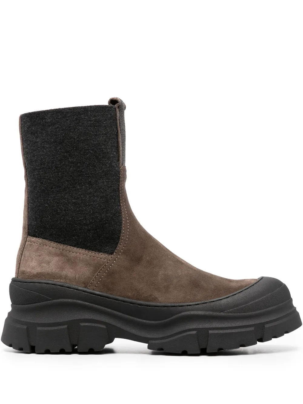 Ботинки с декором Monili Brunello Cucinelli, коричневый