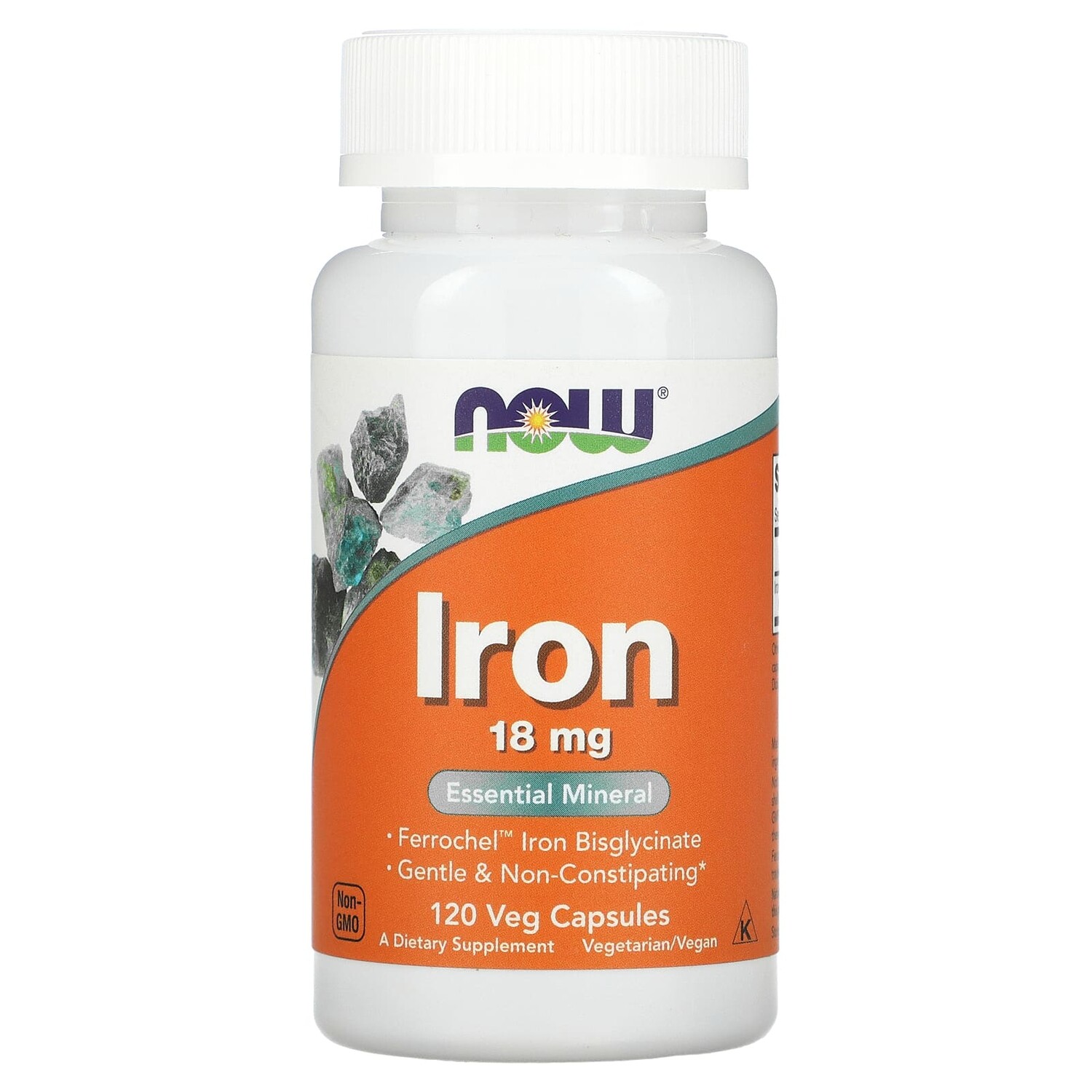 

Now Foods Iron 18 мг 120 вегетарианских капсул