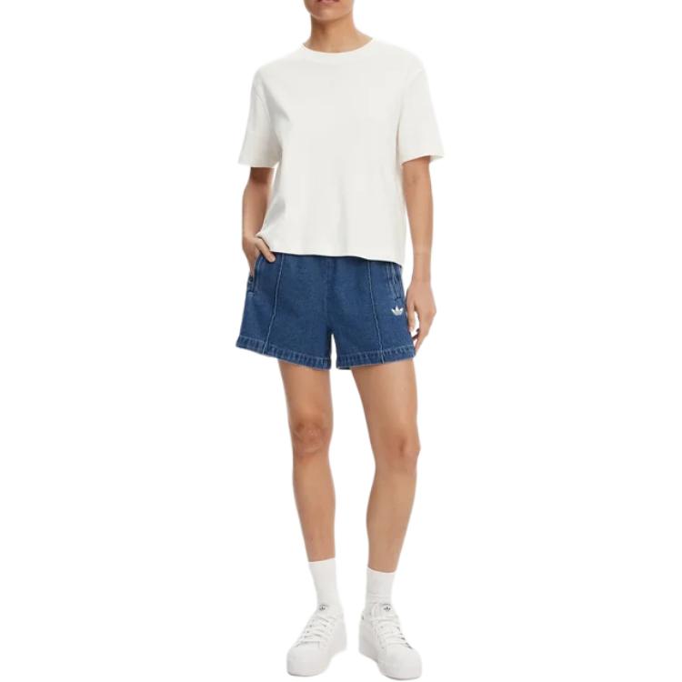 Adidas Originals Adidas женские шорты Adicolor Denim Firebird Indigo Denim — фото 3