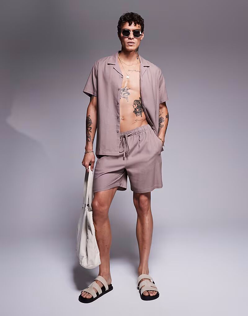 

Пляжные шорты Southbeach из льняной смеси, серо-коричневый цвет South Beach