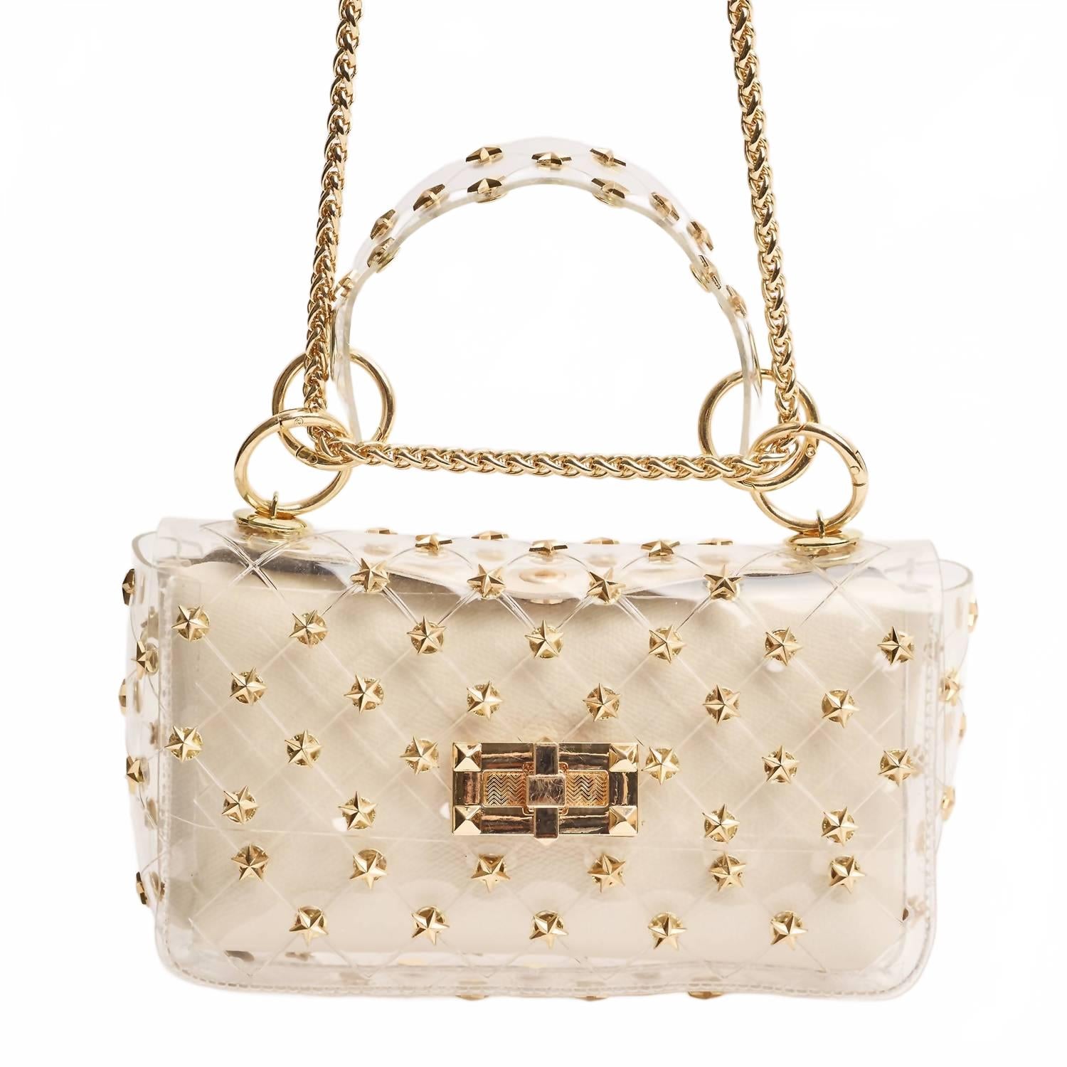 

Clearly Handbags Прозрачная сумка Ofelia для стадиона кремового цвета