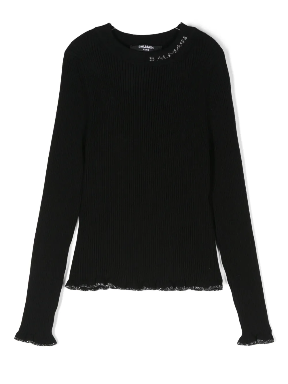

Свитер с логотипом Balmain Kids, черный