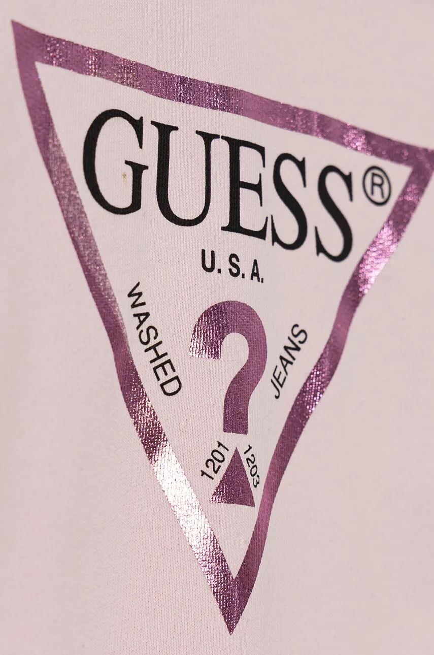 Хлопковая толстовка Guess для мальчика/девочки, розовый — фото 4