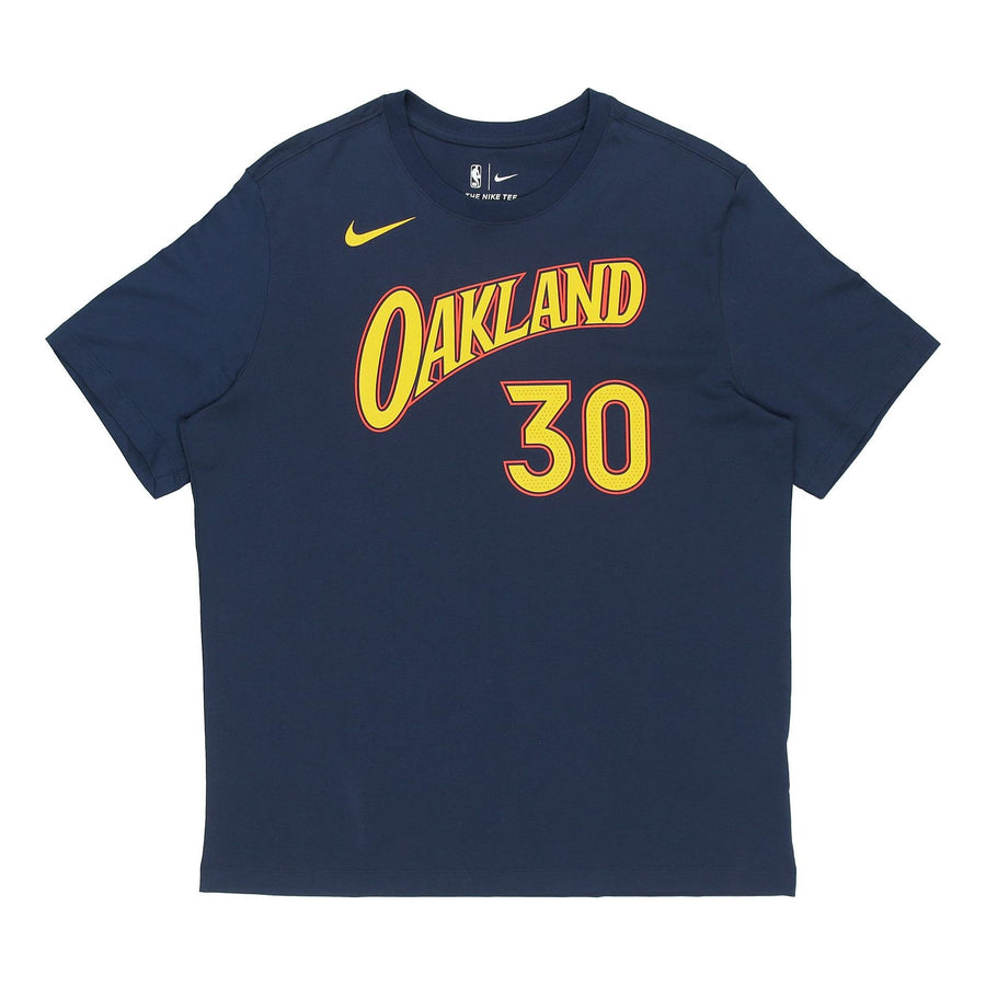 

Футболка Nike NBA CE Golden State Warriors Curry 30 Retro Basketball Casual Sports Short Sleeve Navy Blue Black, черный