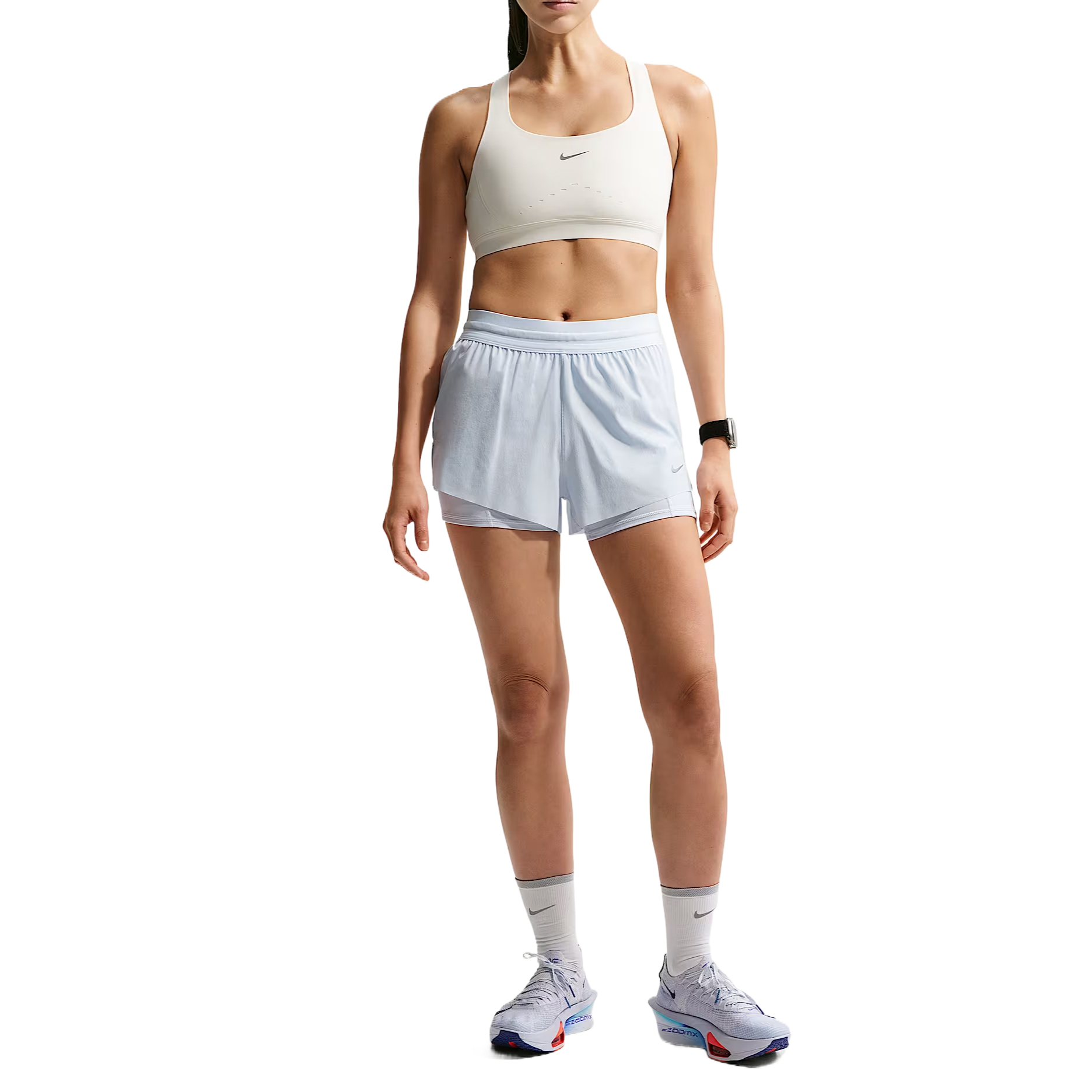 Женское спортивное белье Dri Fit Nike, sail белый/серебро — фото 2