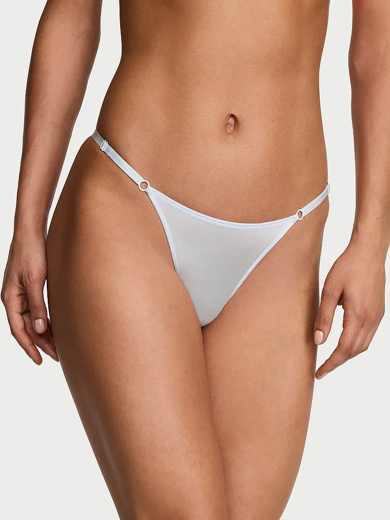Трусики-Стринги Tease shine bow bridal v-string Victoria'S Secret, Bow Back Ballad Blue