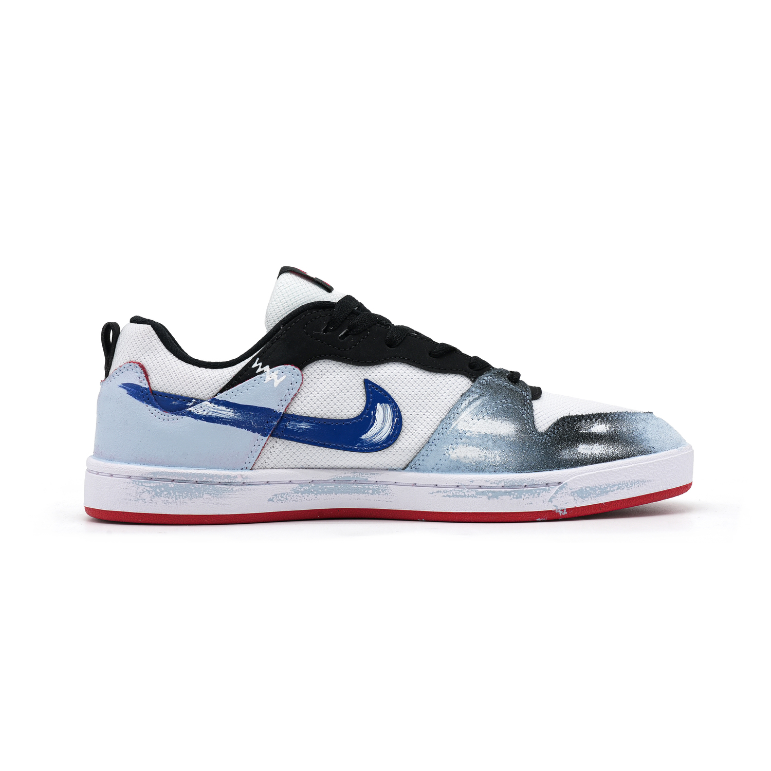 Nike Кроссовки для скейтбординга SB Alleyoop Haze Blue Low top мужские бело-серые — фото 3