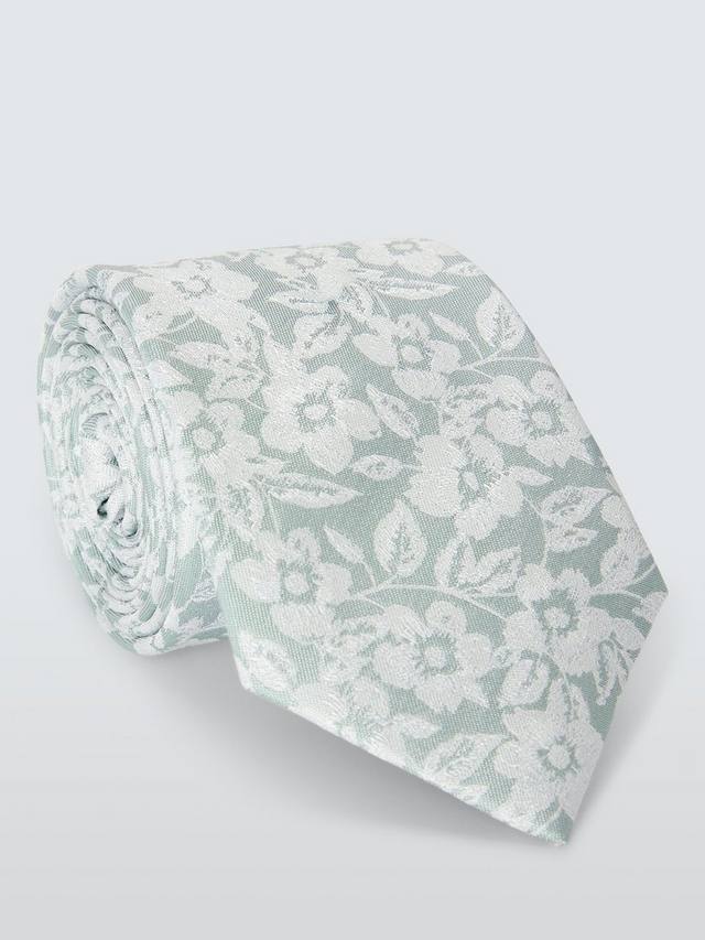 

Шелковый галстук в цветочек John Lewis, цвет Mint Green