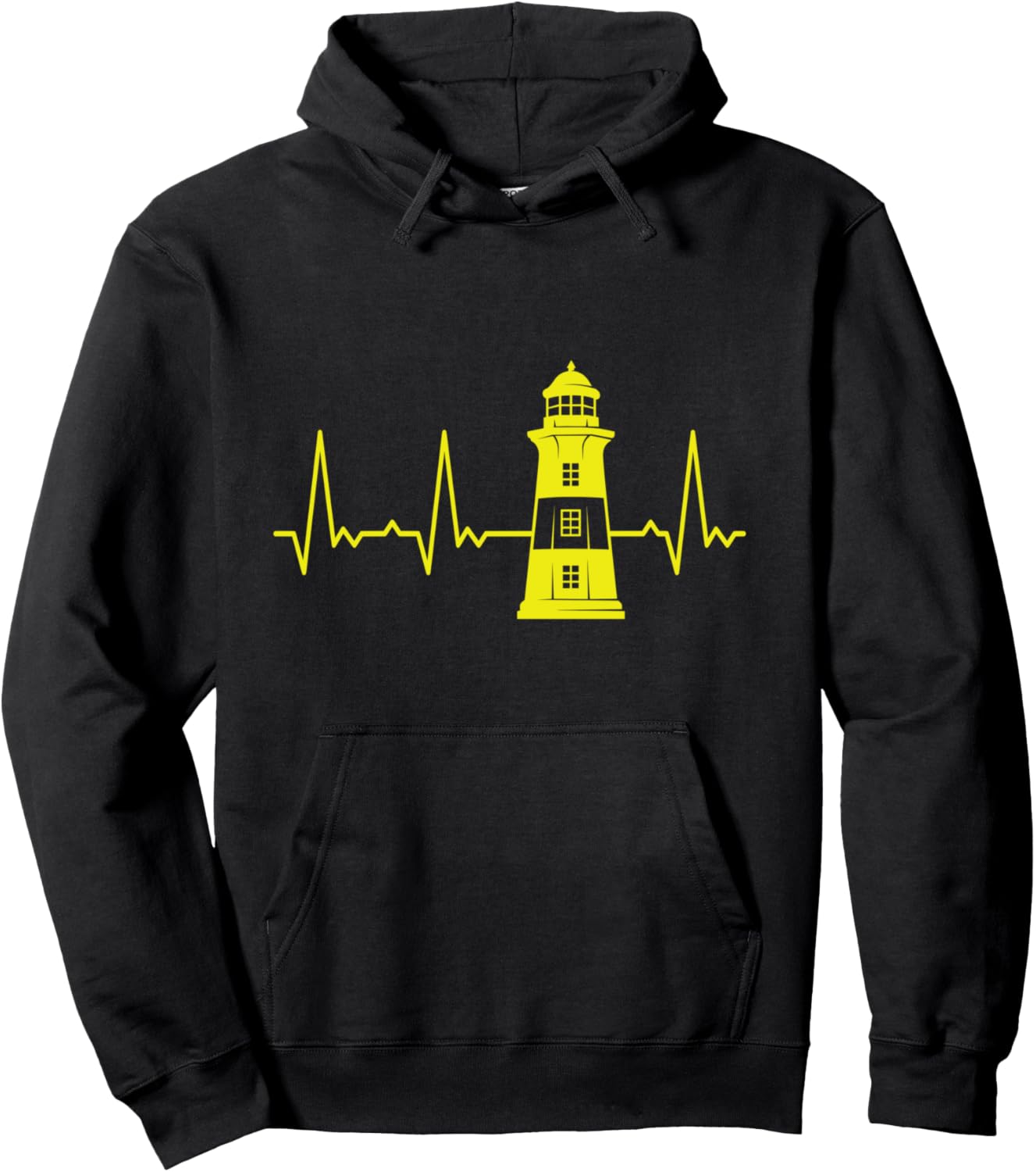

Худи «Маяк сердцебиения» Heartbeat Graphic Gifts For Women, Men, And Kids, черный