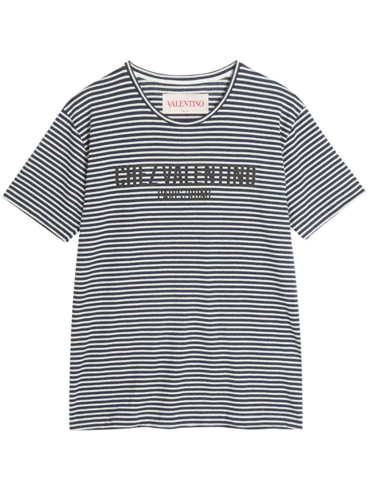

Valentino Garavani футболка в полоску, черный