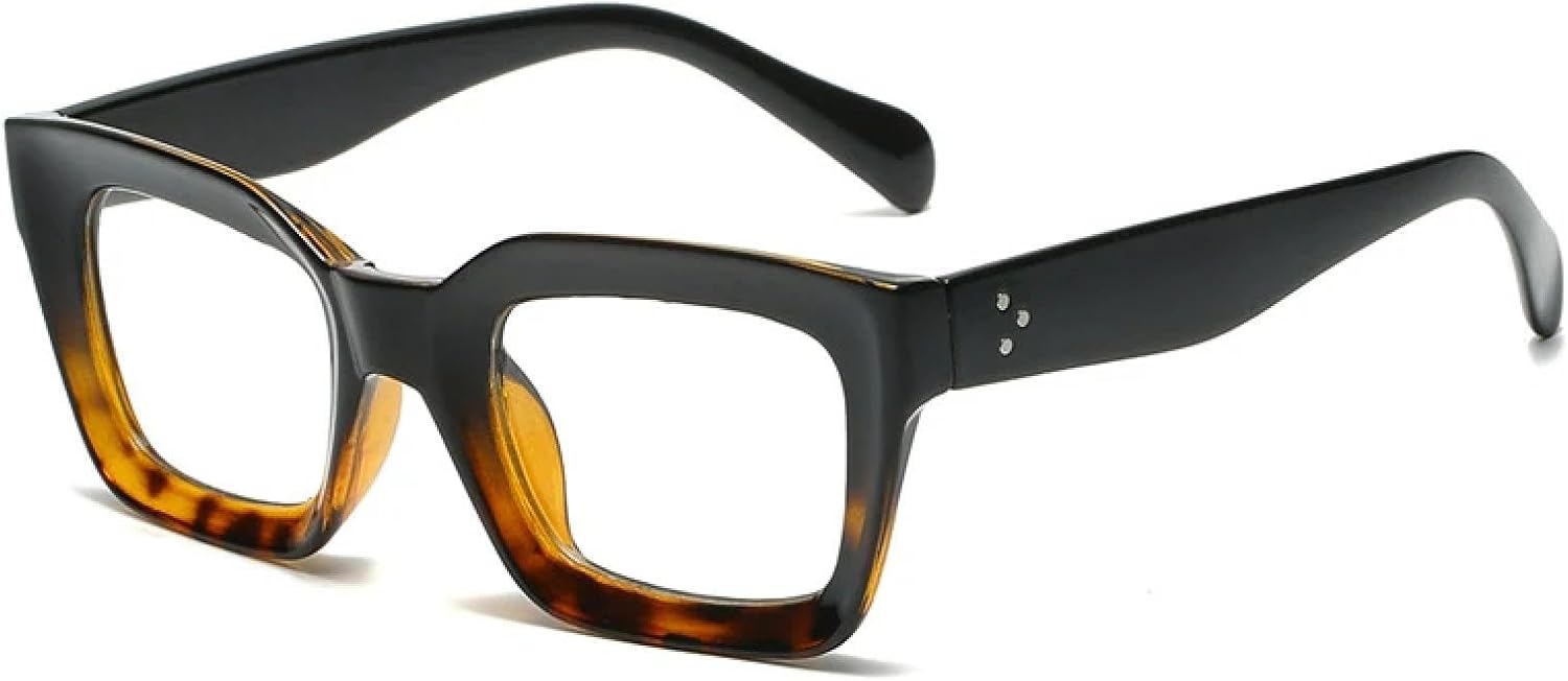 

Популярные модные солнцезащитные очки «кошачий глаз» для женщин, ретро-очки с прозрачным градиентом, мужские квадратные солнцезащитные очки с защитой от УФ-излучения UV400 WNCKSQ, Black Leopard Clear