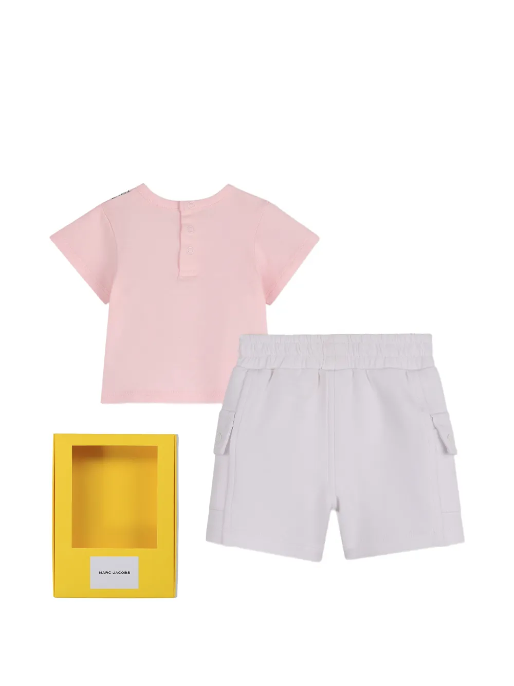 Комплект из топа и шортов с принтом Marc Jacobs Kids, розовый — фото 2