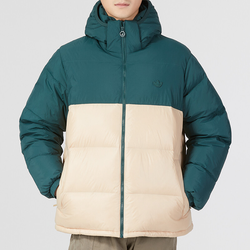 Пуховик Adidas Originals Regen Hooded Puffer, зеленый — фото 3