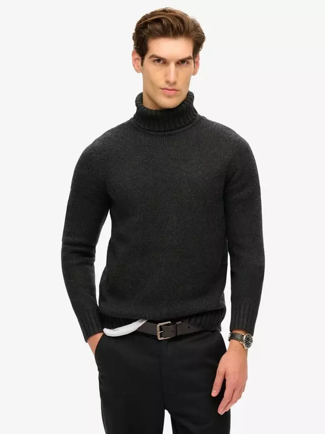 

Джемпер Superdry Brushed Roll Neck, цвет washed black