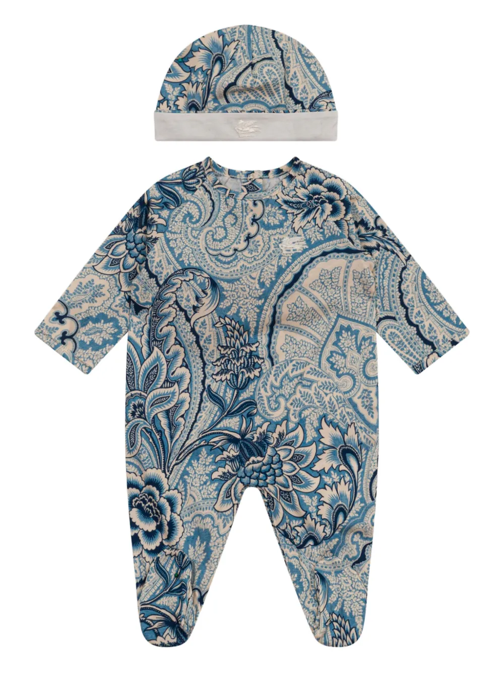 

Комплект шапок для малышей с принтом пейсли ETRO KIDS, синий