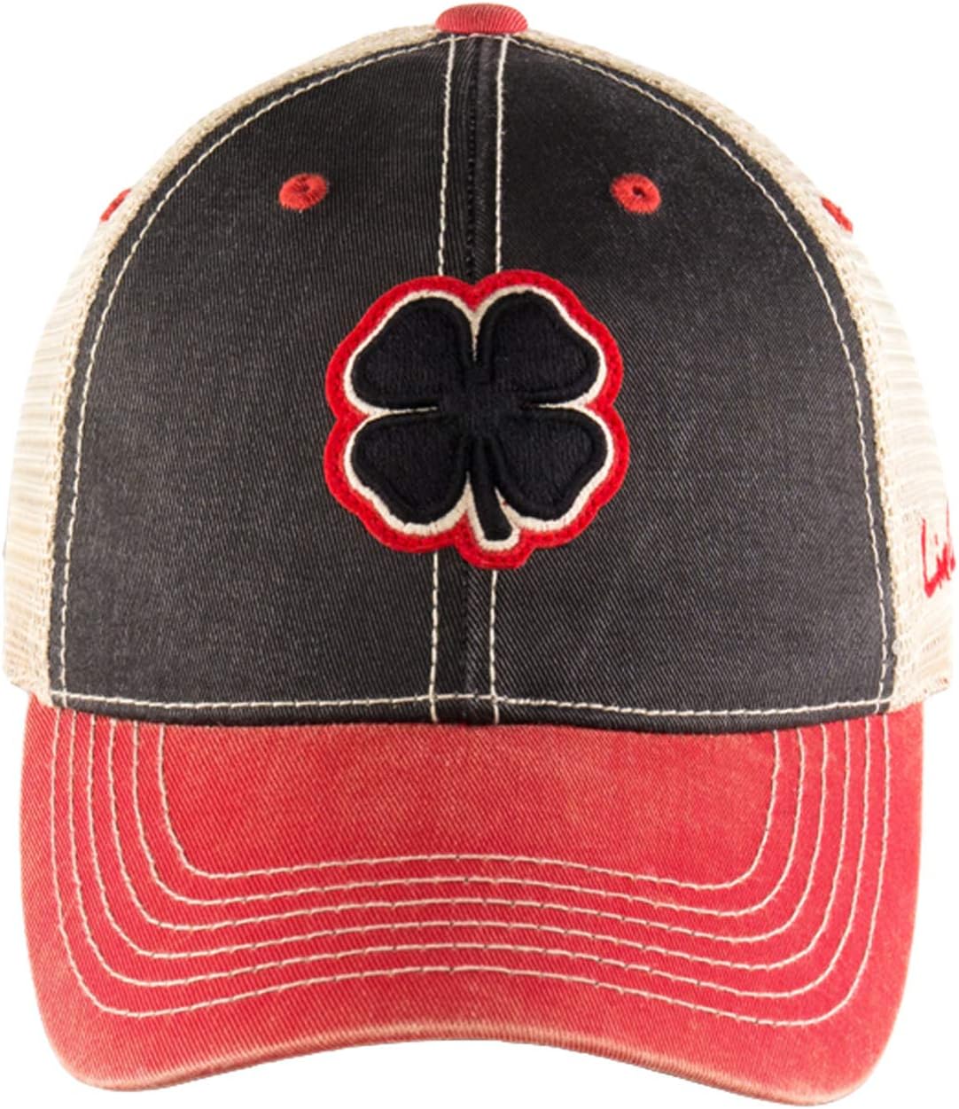 

Бейсболка Black Clover Two-Tone Vintage 4 Adjustable Hat, цвет Black Clover/Red Trim/Black/Tan