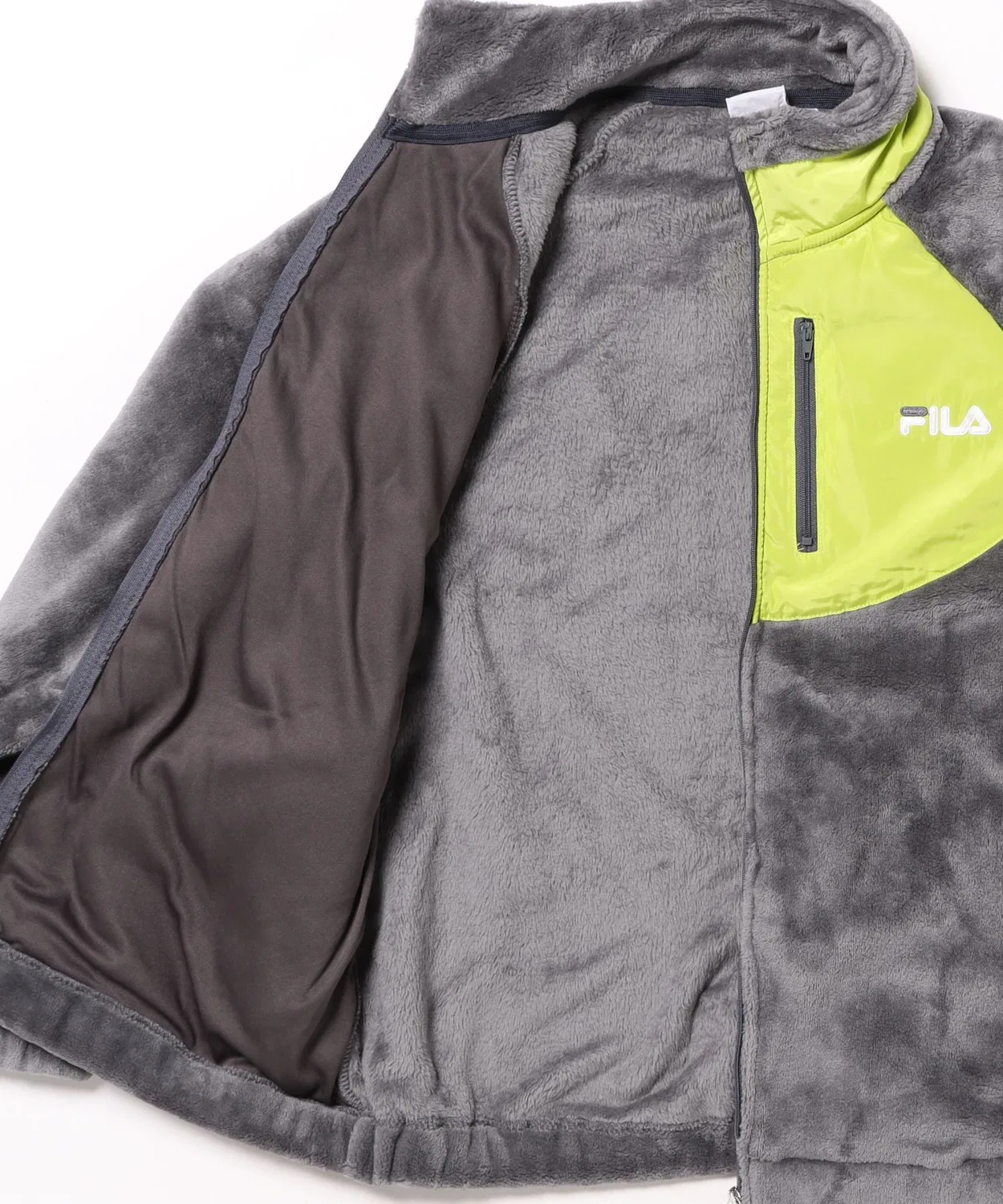 Детская куртка FILA флисовая двусторонняя, полиэстер 100%, цвет тёмно-синий — фото 3