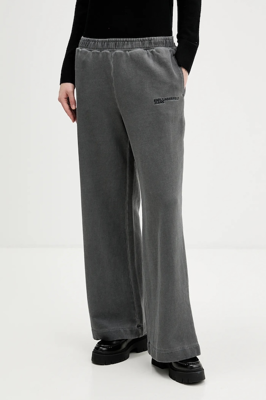 

Хлопковые спортивные штаны Karl Lagerfeld Jeans, серый