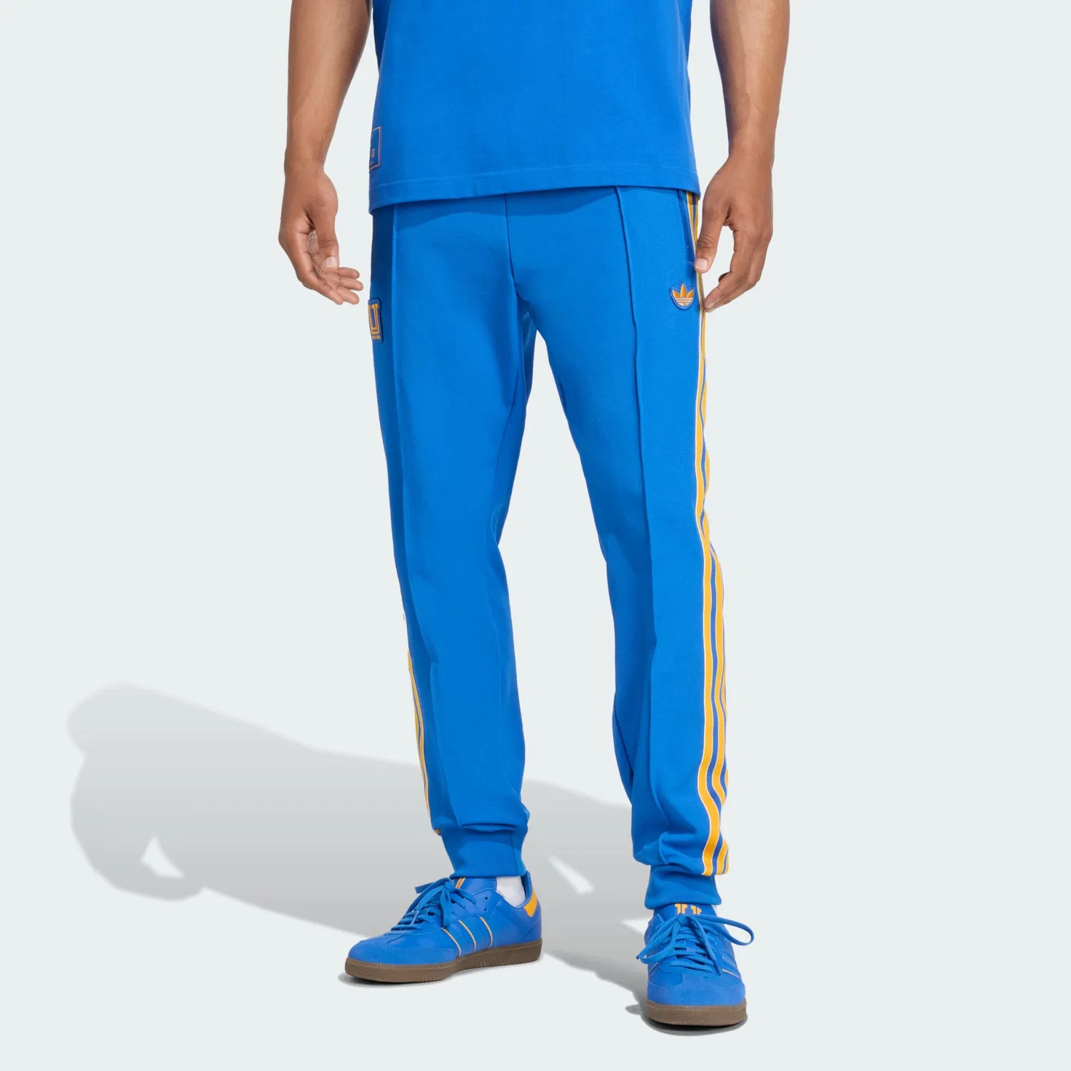 Спортивные брюки Adidas Originals зауженного кроя Tigres UANL Terrace Icons синего цвета — фото 2