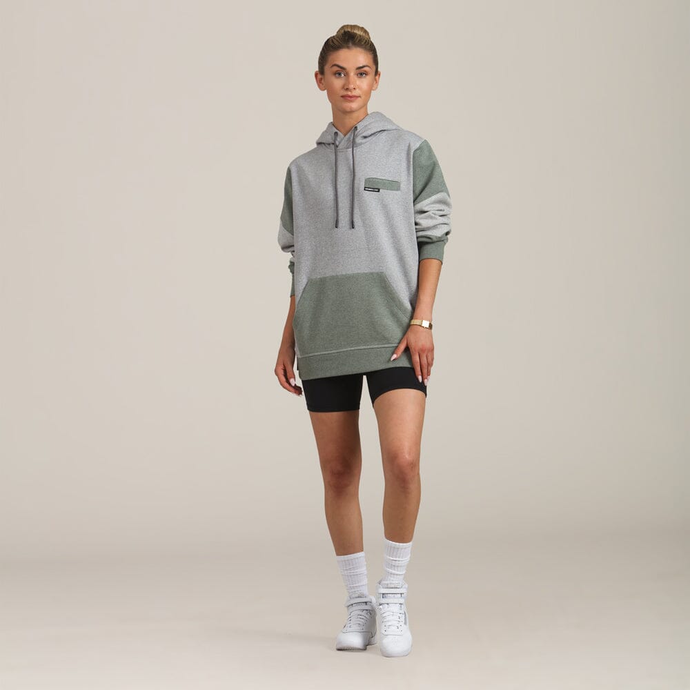

Женская толстовка Drew Colorblock Oversize с капюшоном Members Only, цвет ash