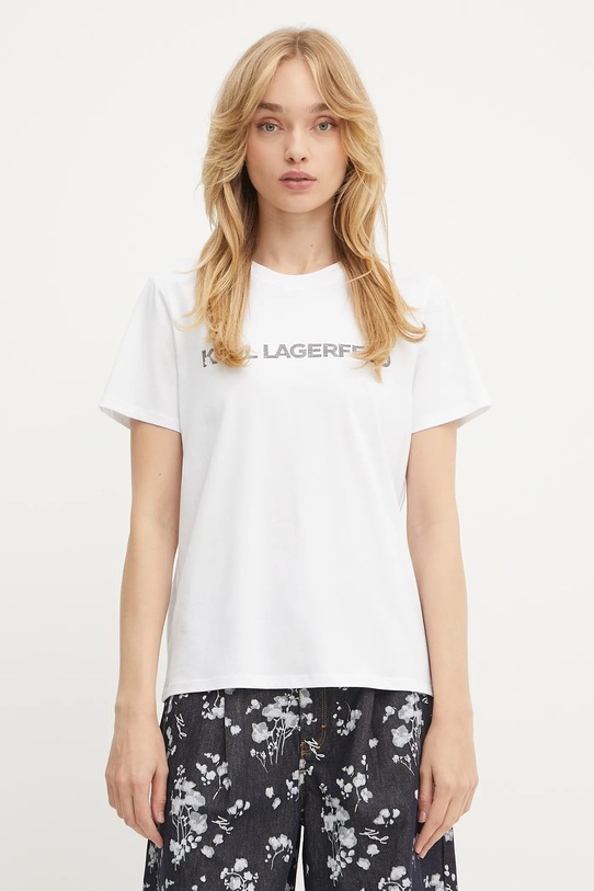 

Хлопковая футболка Karl Lagerfeld, белый