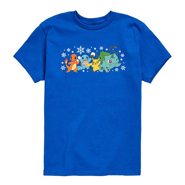 

Футболка с принтом Pokémon Snowball Fight для мальчиков 8-20 Licensed Character, Blue