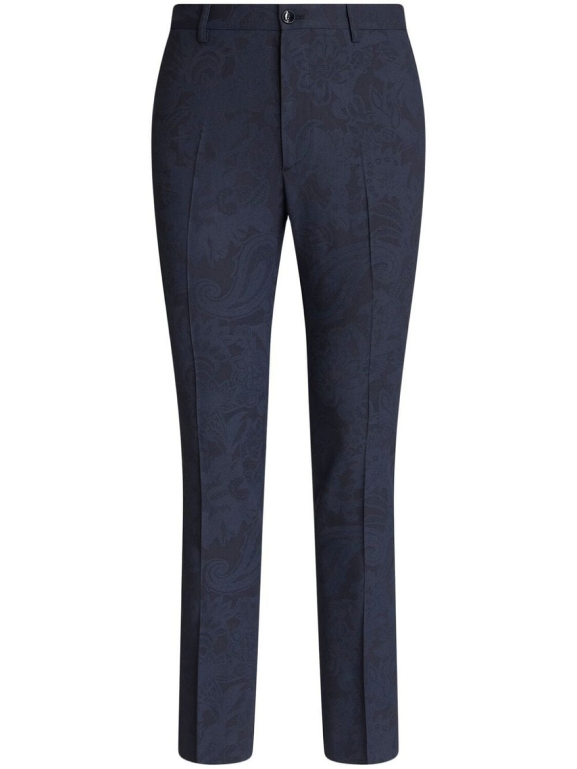 

ETRO patterned-jacquard straight-leg trousers, синий