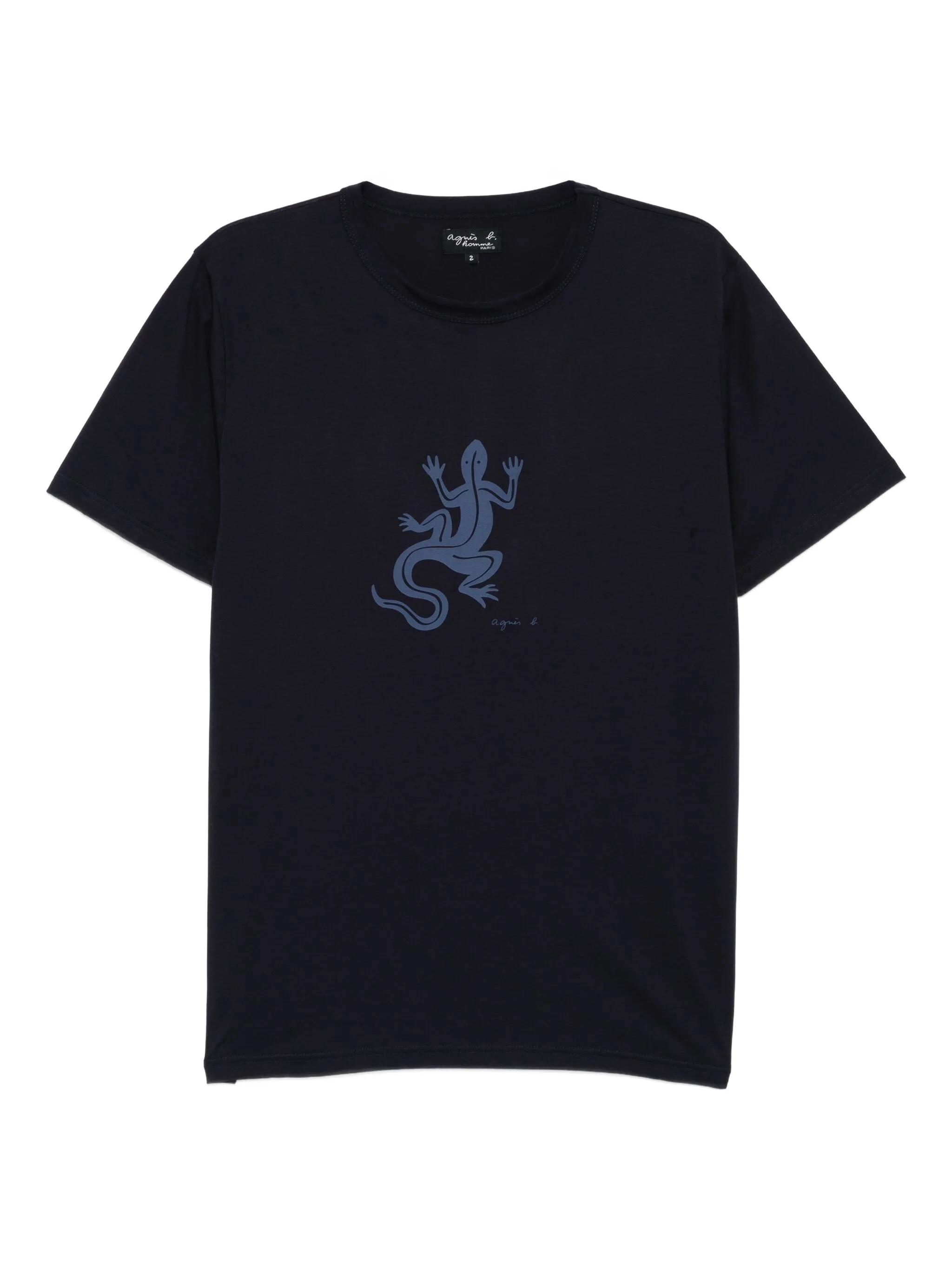 

Футболка с принтом Agnès B., синий
