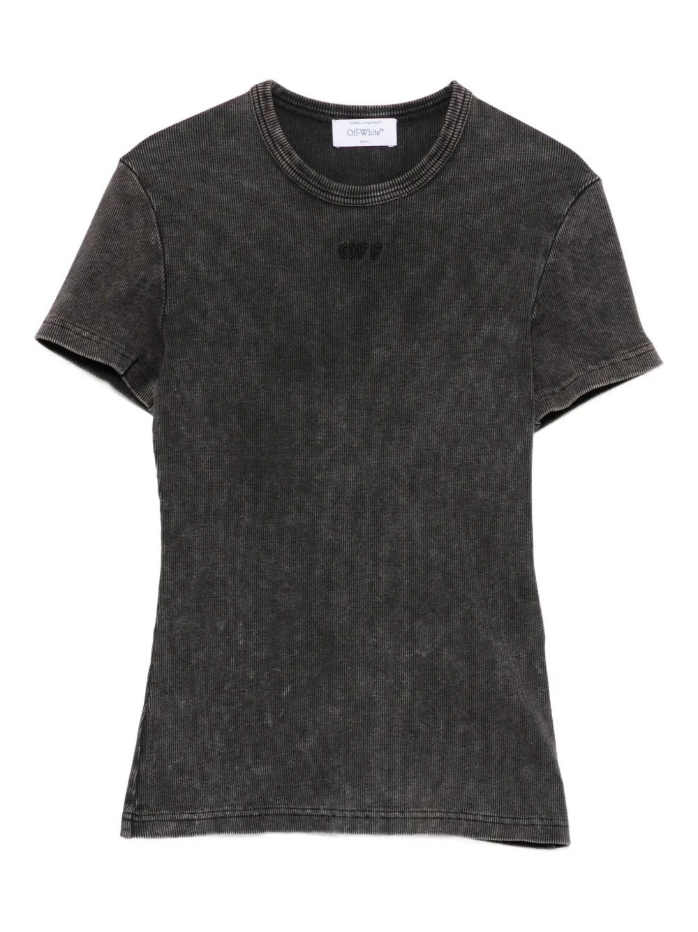 

Футболка с вышитым логотипом OFF-WHITE, серый