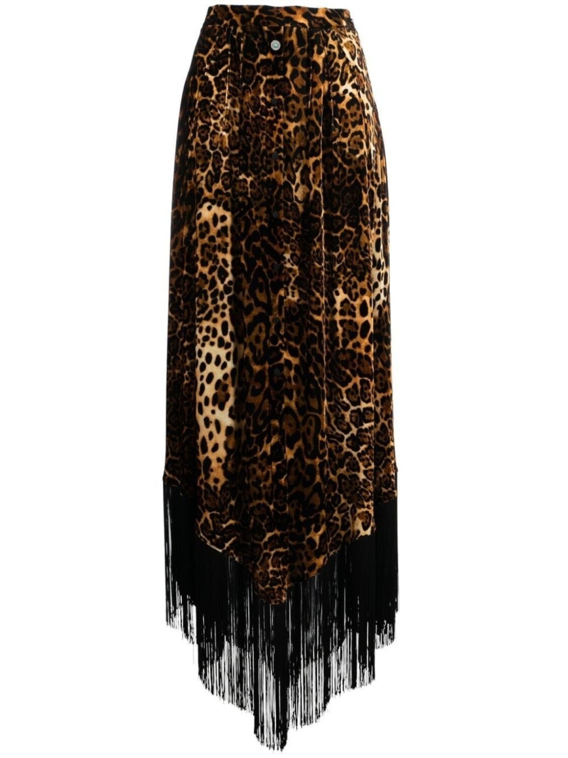 

Roberto Cavalli юбка макси с леопардовым принтом и бахромой, оранжевый