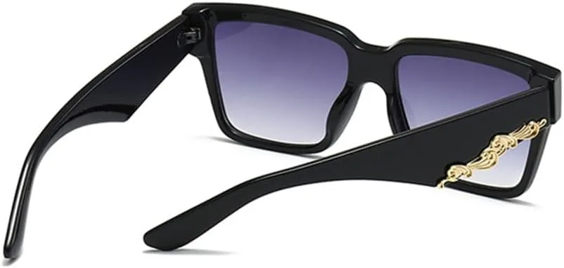 

Женские солнцезащитные очки с металлическим декором, большие, в стиле ретро, ​​солнцезащитные очки с градиентными линзами, защита от УФ-излучения UV400 LANGSER, C3