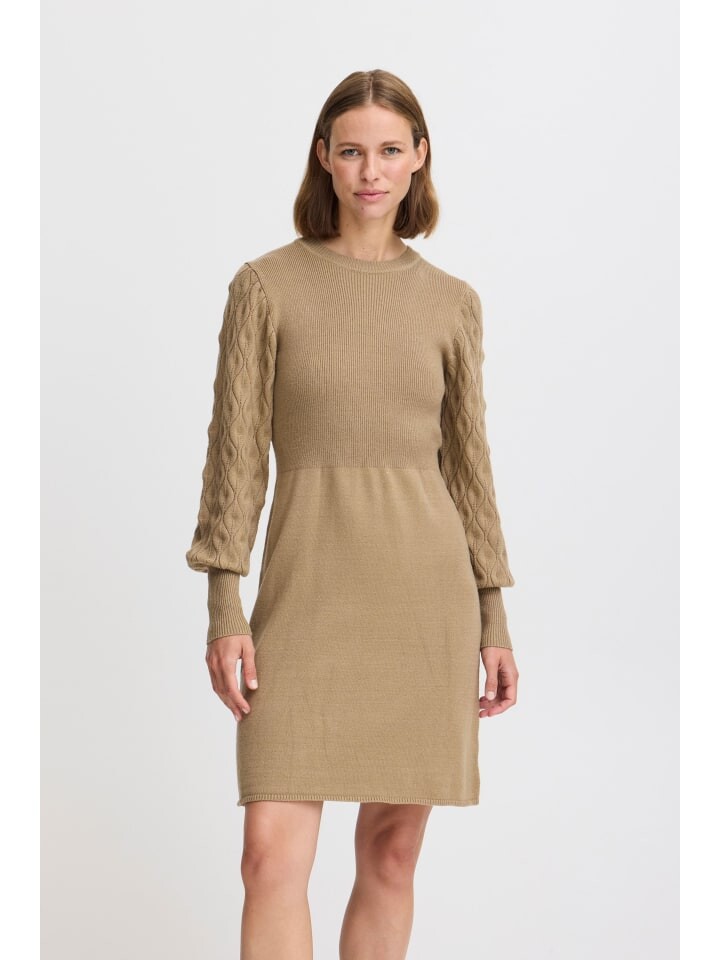 

Короткое платье b.young Strickkleid BYNONINA RIB DRESS 2 - 20813517, коричневый