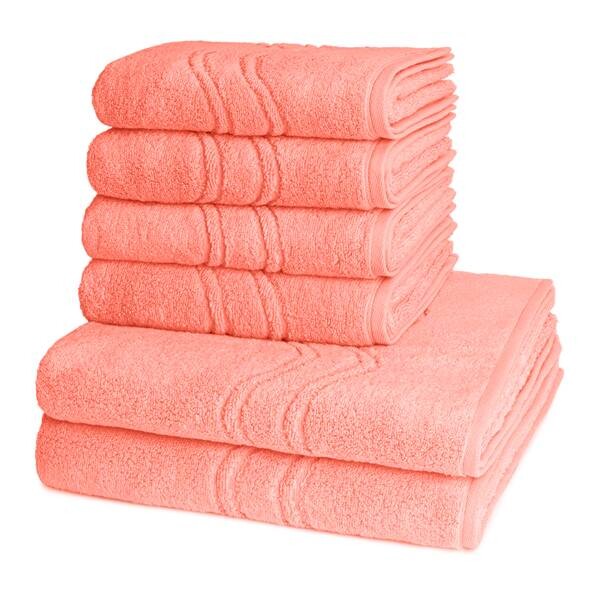 

Cashmere feeling Набор полотенец Ross (6 шт), 50x1x100 см цвет peach pink
