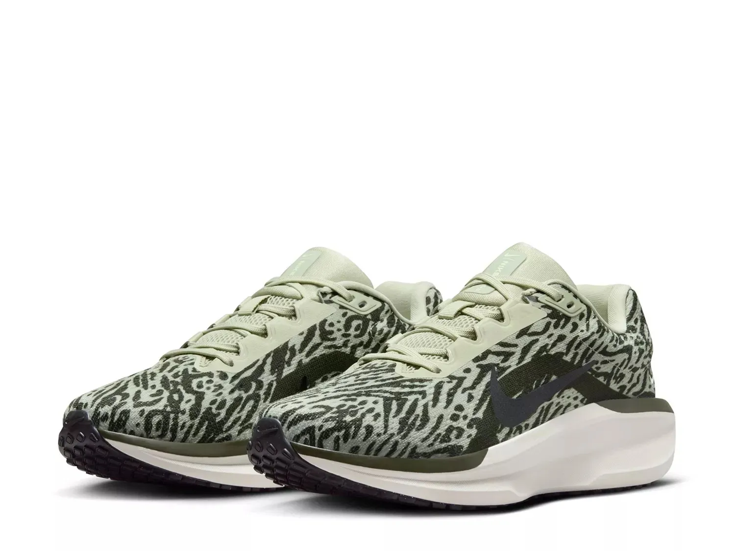 Кроссовки Nike Winflo 11 Running Shoe — женские, темно-зеленый точечный принт — фото 3