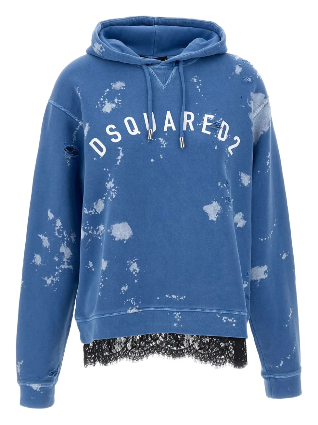 

DSQUARED2 хлопковая толстовка с капюшоном, синий