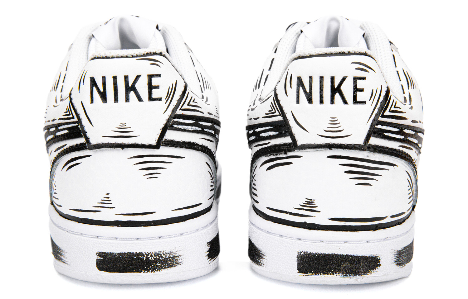 

Кроссовки Nike Court Vision 1 Skateboard Shoes Men Low-Top White Black, белый/черный