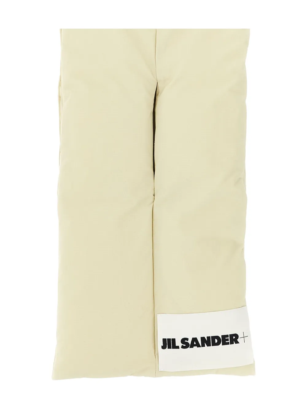 Утепленный шарф с нашивкой-логотипом JIL SANDER, нейтральный — фото 3