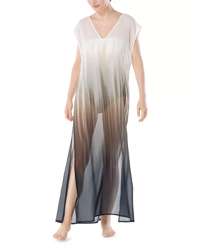 

Женское пляжное платье-парео с V-образным вырезом Maxi Dress Carmen Marc Valvo, мультиколор
