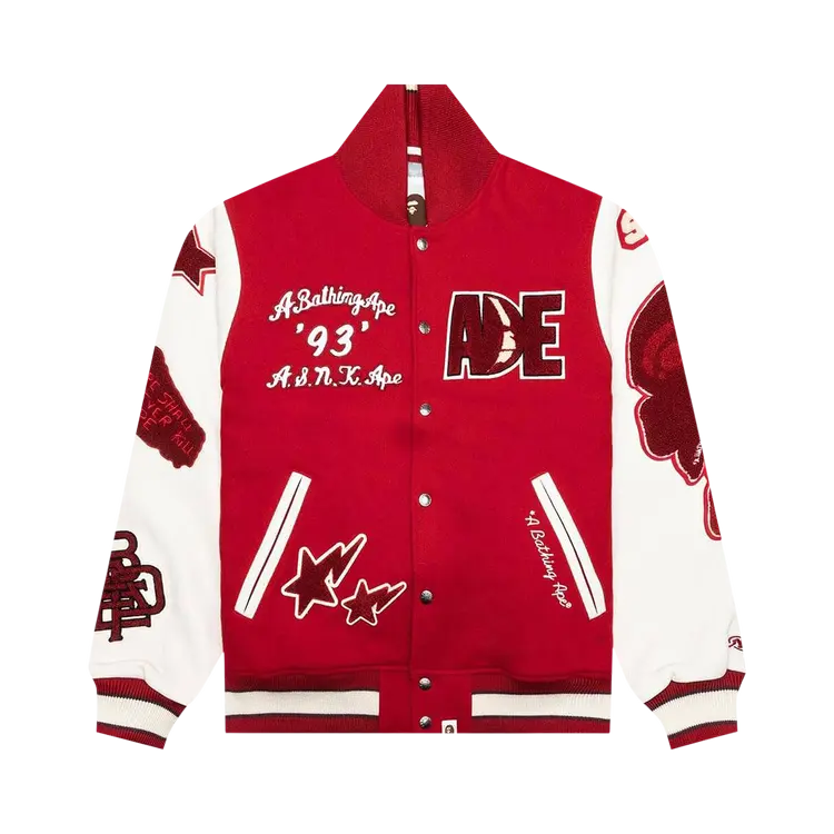 

Куртка BAPE Multi Motif Varsity 'Red', красный