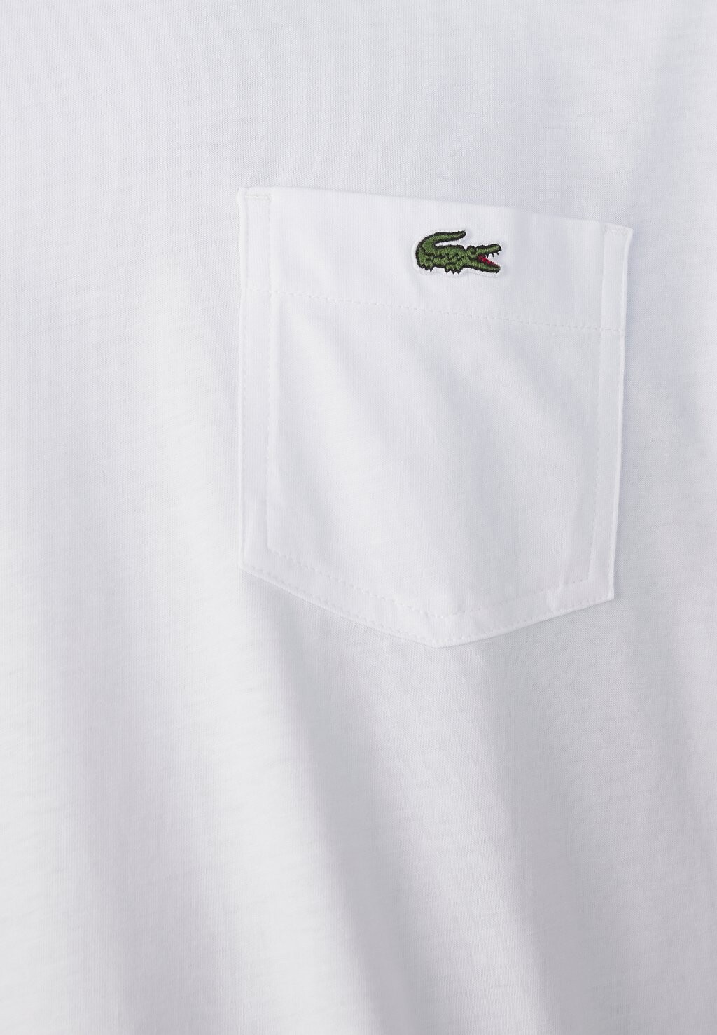 Футболка Lacoste, хлопок 100%, белый — фото 2