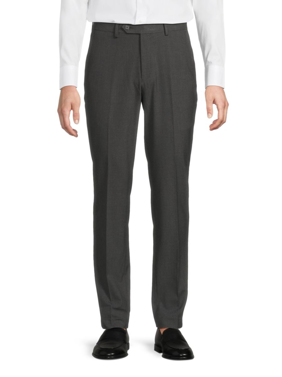 

Узкие брюки из смесовой шерсти Calvin Klein, цвет Charcoal Grey