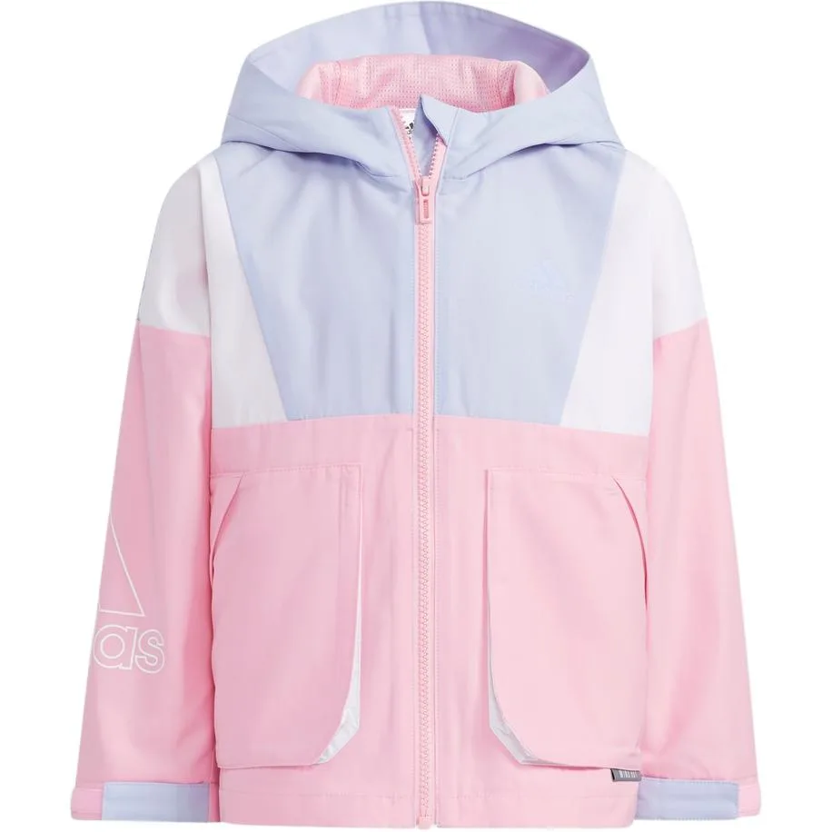 Adidas Куртка и пальто розовые для детей 3-7 лет