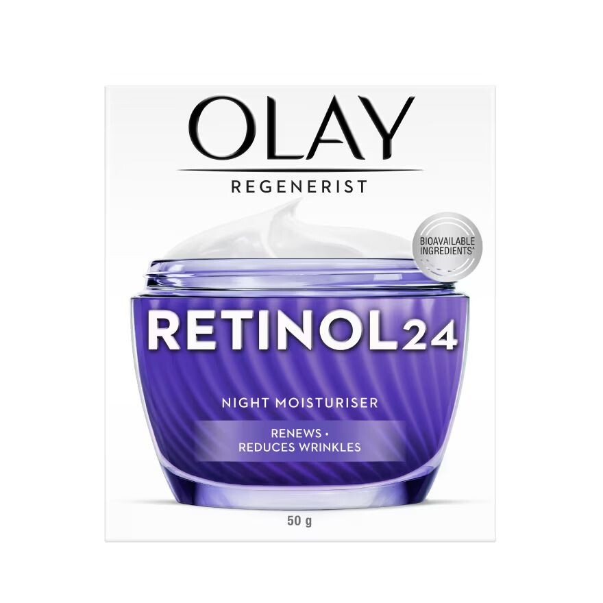 

Olay Regenerist Retinol24 Ночной увлажняющий крем 50 г, Purple