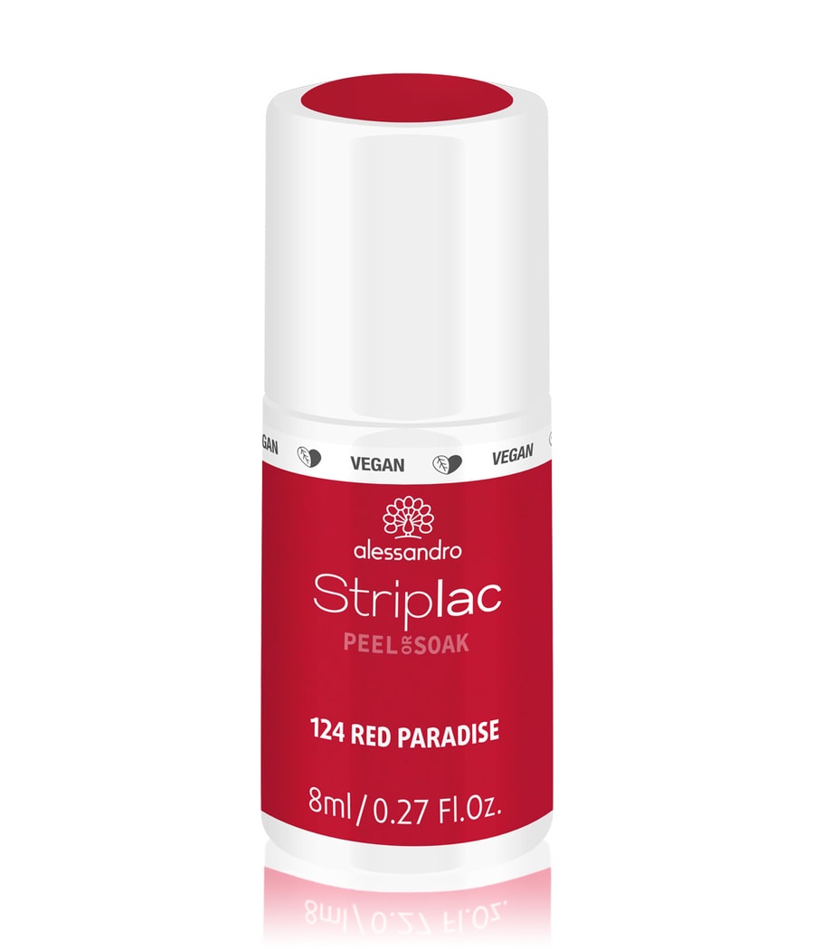 

Лак для ногтей Alessandro Striplac Peel or Soak, Nr. 124 - Red Paradise, 8 ml