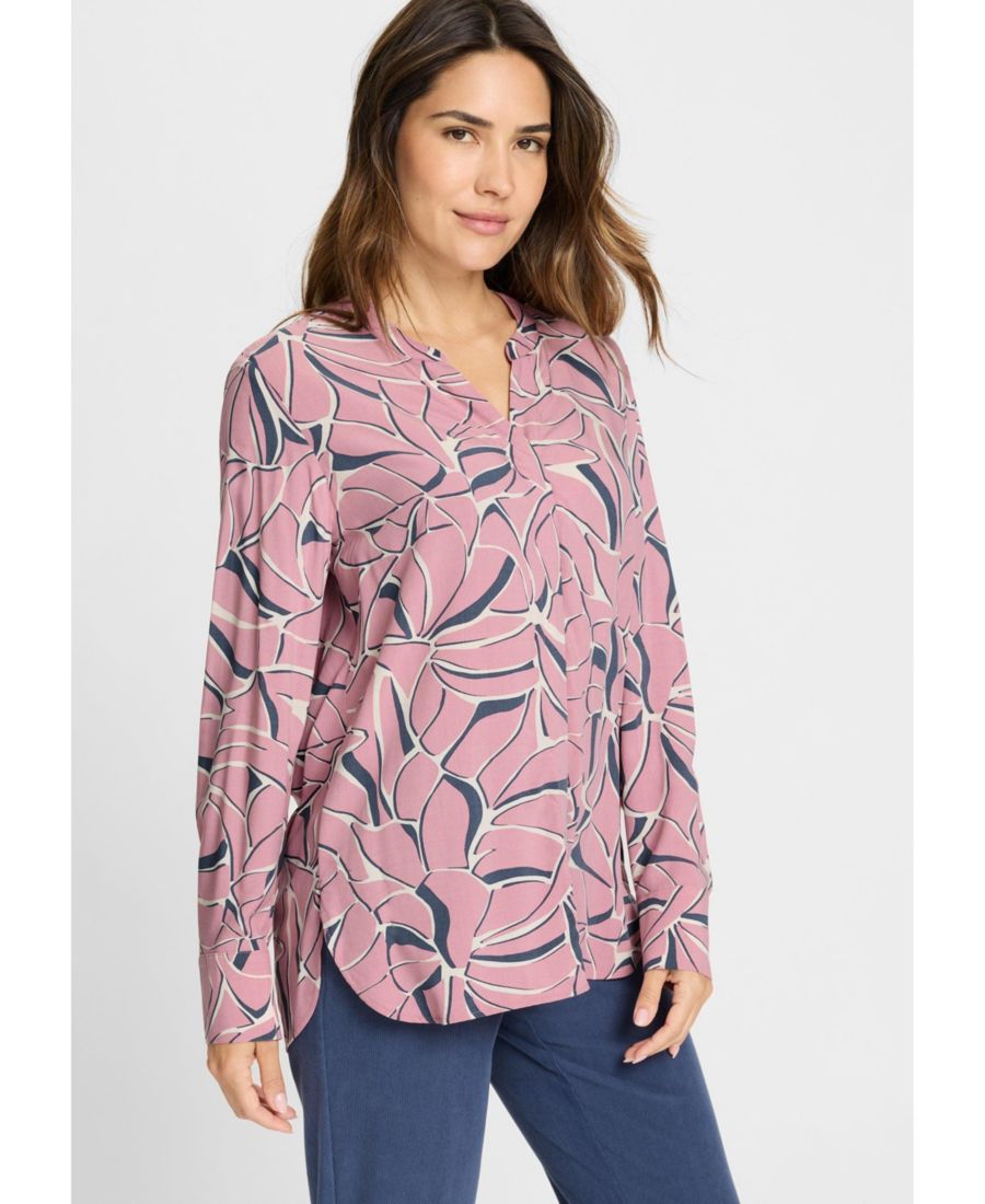 

Женская туника с графическим принтом в виде листьев Olsen, Vintage pink