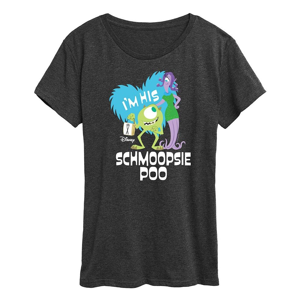 

Женская футболка с рисунком Schmoopsie Poo Disney/Pixar's Monsters Inc. Licensed Character, цвет Heather Charcoal