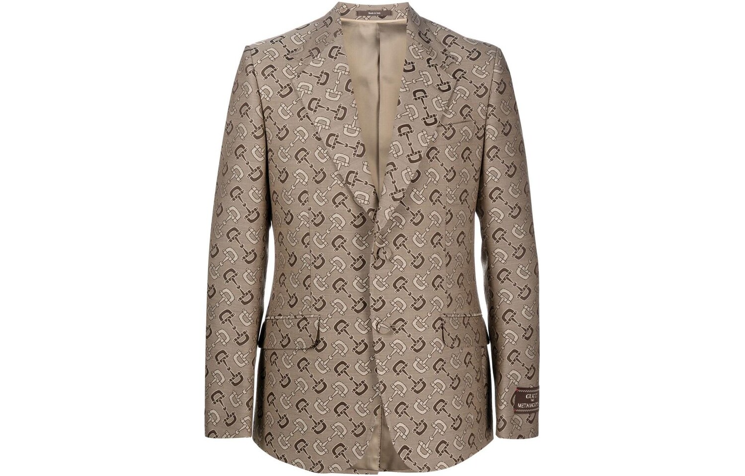 Деловой костюм Gucci мужской, светло-коричневый, коричневый