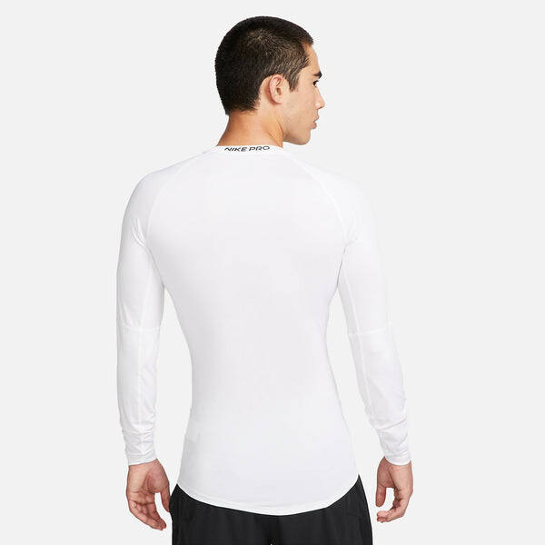 Футболка pro dri fit облегающие с длинным рукавом фитнес-топ Nike, белый — фото 4