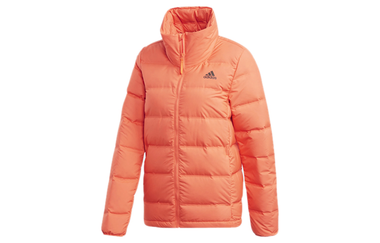 

Пуховик зимний женский глубокий кораллово-розовый Adidas