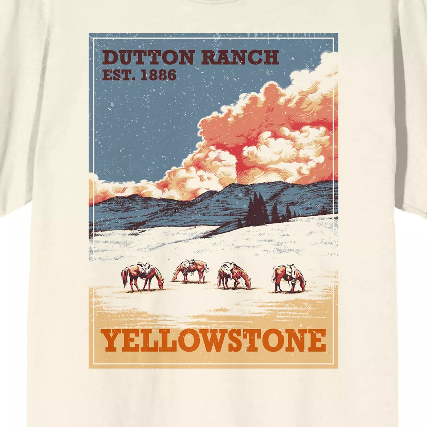 

Мужская футболка с плакатом Yellowstone Licensed Character